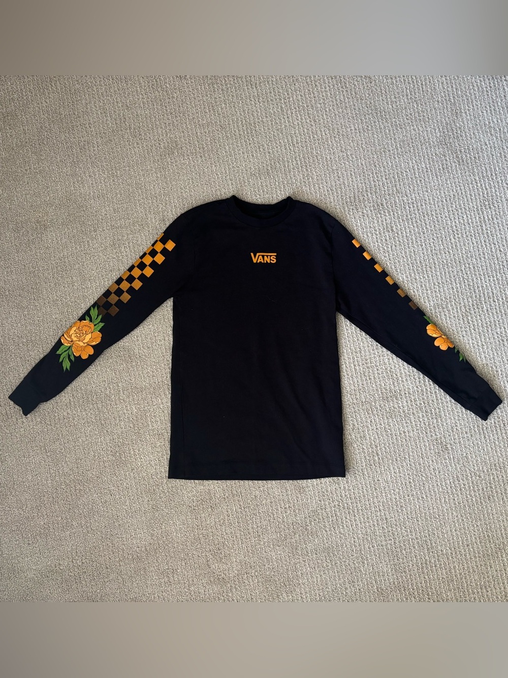 Vans Black Long Sleeve Tee Sz XS
